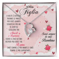 Collana Amore Senza Fine - A Mia Figlia, confezione regalo con dedica